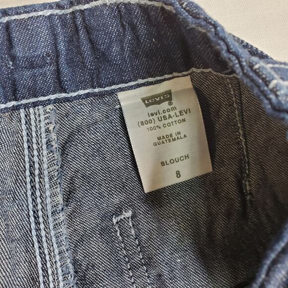 Levi Girls Slouch Shorts w/ tie & sailor buttons - Picture 6 of 6